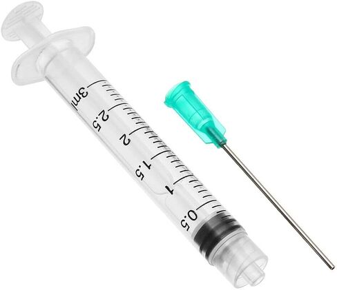 Dispensers Applicator Syringes Set, 5 Pack 3ml Plastic Syringes with Dispensing Needles and Caps for DIY Quilling, Acrylic Painting, Oiler Bottle, Craft, Artwork Hobbies in Kuwait