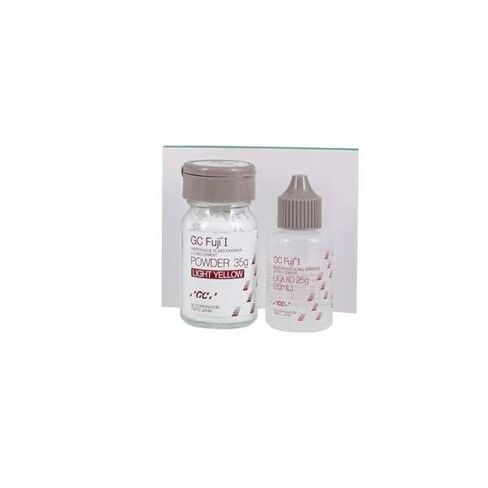 GC 901007 Fuji I Radiopaque Glass Ionomer Luting Cement 1:1 Package Light Yellow in Kuwait