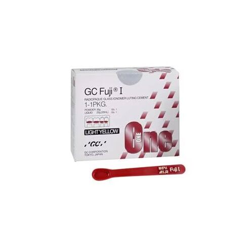 GC 901007 Fuji I Radiopaque Glass Ionomer Luting Cement 1:1 Package Light Yellow in Kuwait