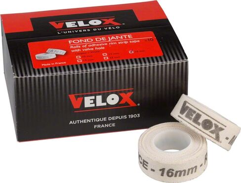 Velox Unisex Deluxe Cotton Rim Tape, White, 19mm Pair UK in Saudi Arabia
