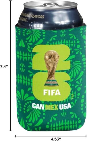 غطاء علبة معزول لفريق كأس العالم لكرة القدم 2026 من FIFA - مرخص رسميًا - يحافظ على المشروبات باردة لساعات - هدية رائعة لمحبي كرة القدم in Kuwait