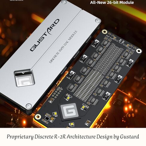 Gustard DAC-R26 II R2R Streamer DAC, Discrete 26bit Decoder with DSD2048, USB/Opt/Coax/IIS/AES/LAN Input, Fully Balanced Digital-Analog Converter, 10MHz Clock, Home Audio Network DAC, Black in Saudi Arabia