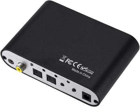 مضخم صوت رقمي إلى تناظري 5.1 + كابل ألياف بصرية SPDIF محوري إلى محول تناظري بصري AC3 للتلفزيون، in Kuwait