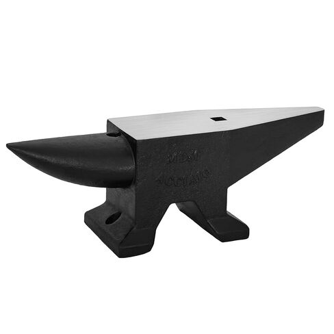 110 LBS Cast Iron Anvil Blacksmith Forging Farrier Round Horn Hardie Hole Square Hole Heat Treated HRC55 Heavy Duty Metal Working Bench Tool in Saudi Arabia