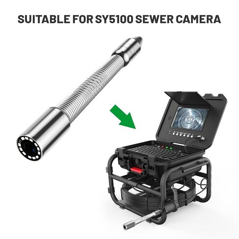 استبدال رأس كاميرا Anysun Sewer، 1080P HD مدمج 512 هرتز Sonde Transmitter رأس كاميرا ذاتية التسوية للوضع F5100، F958، F5860، F5890، 12 قطعة مصابيح LED قابلة للتعديل 145 درجة عدسة زاوية واسعة in Kuwait