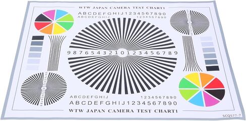 Camera Focus Calibration Card Lens Test Chart Color Wheel Chart for CCTV Installation Alignment Indoor Outdoor Use 15.74X11.81In Monitoring Focus Test Tool in Saudi Arabia