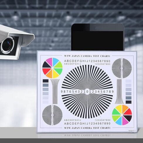 Camera Focus Calibration Card Lens Test Chart Color Wheel Chart for CCTV Installation Alignment Indoor Outdoor Use 15.74X11.81In Monitoring Focus Test Tool in Saudi Arabia