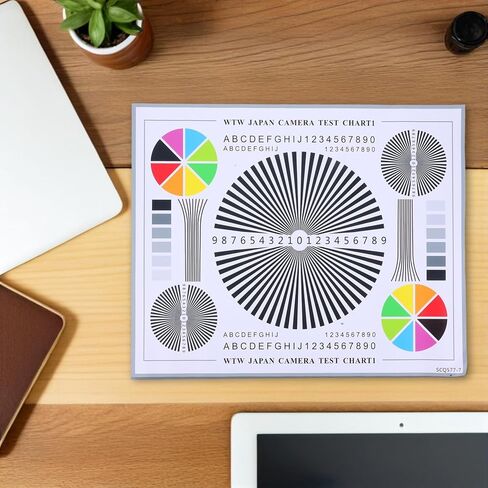 Camera Focus Calibration Card Lens Test Chart Color Wheel Chart for CCTV Installation Alignment Indoor Outdoor Use 15.74X11.81In Monitoring Focus Test Tool in Saudi Arabia