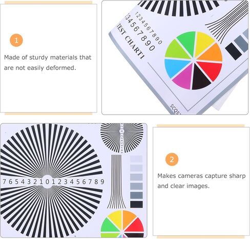 Camera Focus Calibration Card Lens Test Chart Color Wheel Chart for CCTV Installation Alignment Indoor Outdoor Use 15.74X11.81In Monitoring Focus Test Tool in Saudi Arabia