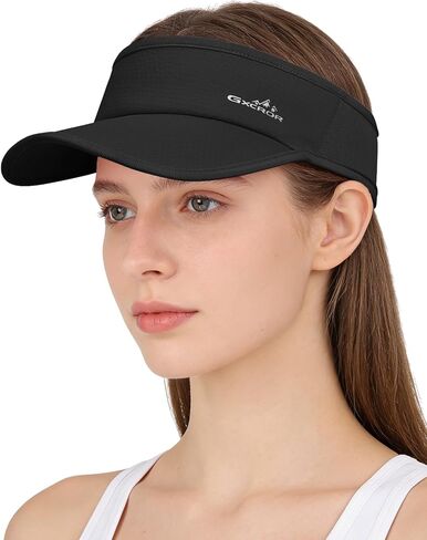 GXCROR Sports Sun Visor Hat Men Women, Lightweight Breathable Quick-Dry Visor Hat, UPF 50+ Tennis Golf Running Visor in Kuwait