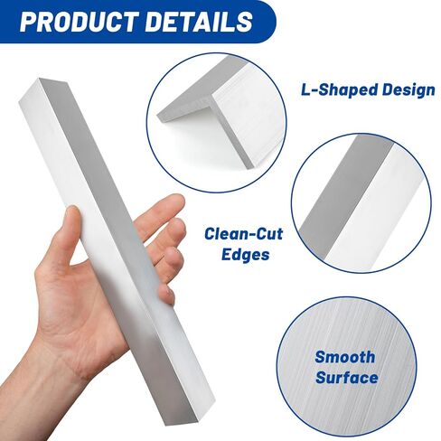 زاوية ألومنيوم 6061 T6511 مطحنة مخزون لمشاريع DIY بناء المباني الصناعية أكثر متانة ويمكن قصها لتناسب (1 بوصة × 1 بوصة × 1/4 بوصة قطعتان) in Kuwait