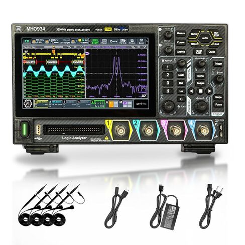 RIGOL MHO934 Digital Oscilloscope,350MHz,4GSa/s,12-bit,4+16 Ch,Wi-Fi & Bluetooth,Type-C Power,Optional AFG,Ultra-Portable in Saudi Arabia
