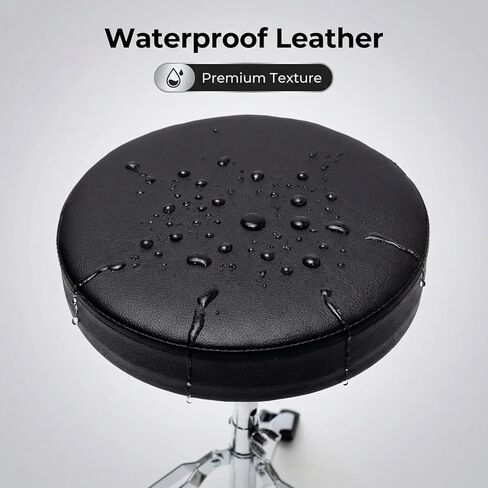 Drum Throne, Adjustable Height Drum Stool with Thick Padded Cushion, Lightweight Portable, for Drummers, Practice, Studio, Ideal for Beginners, novices, and Amateur Drummers in Kuwait