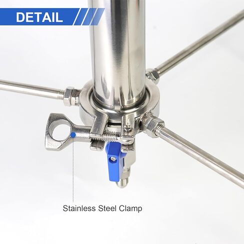 Closed Loop Extractor, with Tripod and Pressure Pipe Extractor Kit for Extract from Plant Leaves, Stainless Steel Vacuum Chamber/Tube 45 Gram in Kuwait