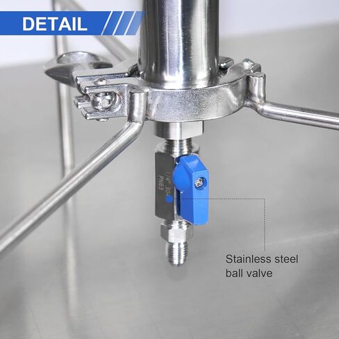 Closed Loop Extractor, with Tripod and Pressure Pipe Extractor Kit for Extract from Plant Leaves, Stainless Steel Vacuum Chamber/Tube 45 Gram in Kuwait