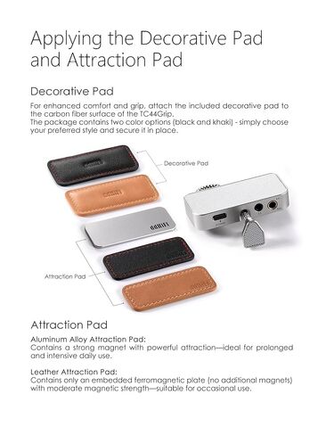 ddHiFi TC44Grip Decoding Earphone Amplifier USB DAC/AMP, USB C to 3.5/4.4mm Output with CS43198 Chip, High Resolution 32bit/768kHz for Smartphone iPad in Kuwait