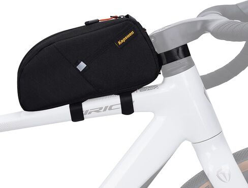 حقيبة إطار الدراجة - حقيبة مثلثة مقاومة للماء لركوب الدراجات سعة 2.5 لتر مع جيب جانبي، تخزين تحت الأنبوب للدراجة للحصى، MTB، دراجة الطريق (2.5 لتر) in Kuwait