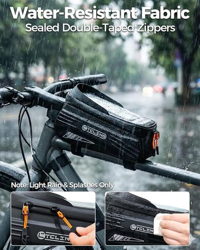 Bike Phone Front Frame Bag, Water-Resistant Bicycle Top Tube Bag, Sensitive Touch Screen Bike Phone Mount Holder for Road Mountain E-bike, Cycling Pouch, Bike Accessories for Phones in Kuwait