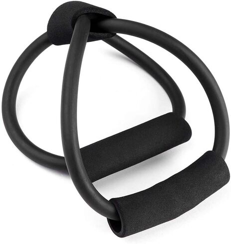 Premium Latex 8 Shaped Band with Non-Slip Foam Handles Elastic Exercise for Yoga Chest Stretch Fitness Training Physical Therapy Daily Workout in Kuwait