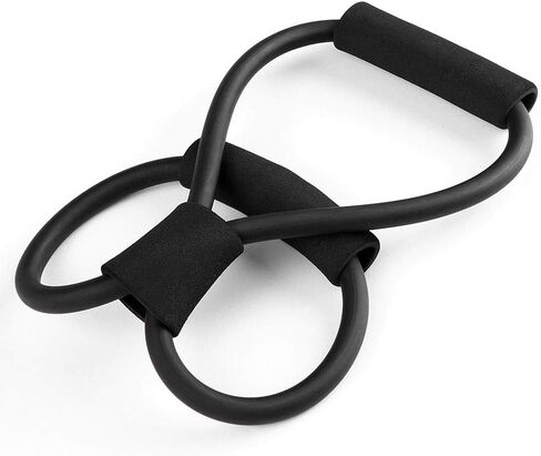 Premium Latex 8 Shaped Band with Non-Slip Foam Handles Elastic Exercise for Yoga Chest Stretch Fitness Training Physical Therapy Daily Workout in Kuwait