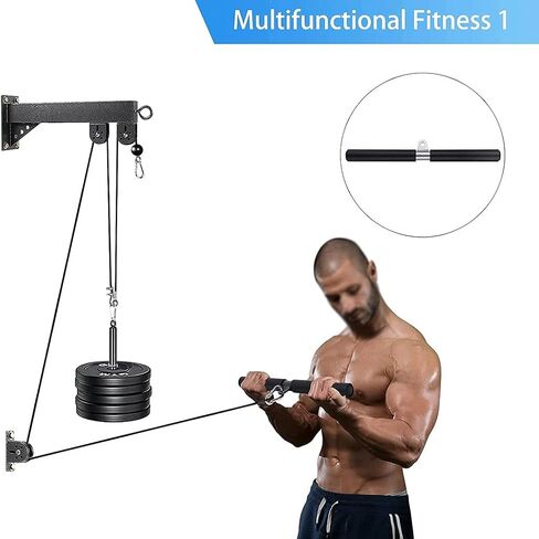 نظام البكرة آلة الكابلات 280LB LAT المنسدلة المرفقات توسيع الصدر التدريب على ممارسة اللياقة البدنية صالات رياضية منزلية in Kuwait