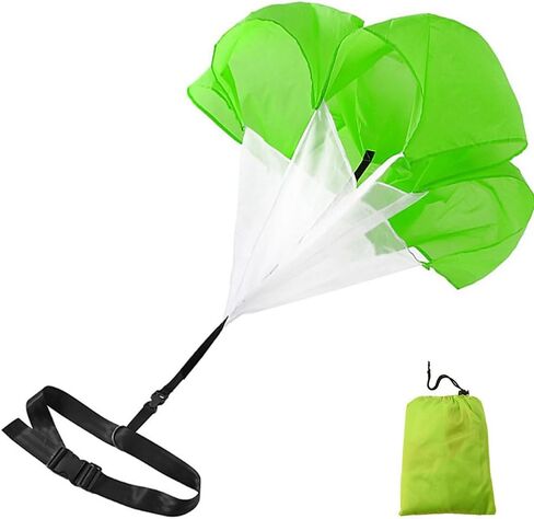 Qtopun 56 Inches Running Speed Training Parachute, Speed Chute Resistance Powerchute Umbrella with Adjustable Strap for Running, Football, Soccer Speed Training in Saudi Arabia