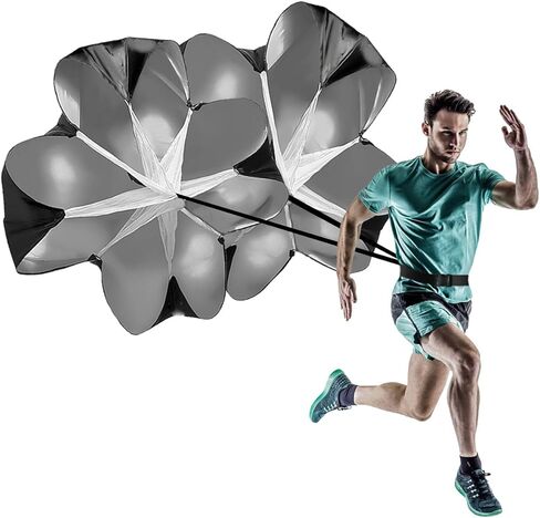 Running Parachute Speed Chute 56 Inch Dual Speed Drills Resistance Parachute for Speed Training, Track, Football, Basketball – Boost Acceleration, Strength & Stamina in Kuwait
