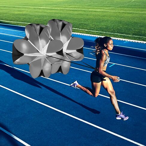 Running Parachute Speed Chute 56 Inch Dual Speed Drills Resistance Parachute for Speed Training, Track, Football, Basketball – Boost Acceleration, Strength & Stamina in Kuwait