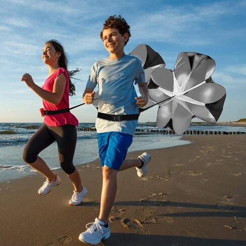 Running Parachute Speed Chute 56 Inch Dual Speed Drills Resistance Parachute for Speed Training, Track, Football, Basketball – Boost Acceleration, Strength & Stamina in Kuwait