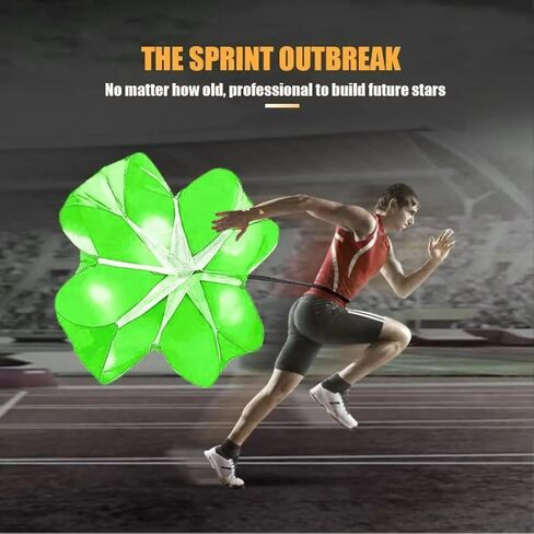 Running Speed Chute Resistance Parachute 56 inch Powerchute Umbrella Training Sprint Power Soccer Trainer for Runner, Football, Soccer Drilling in Saudi Arabia