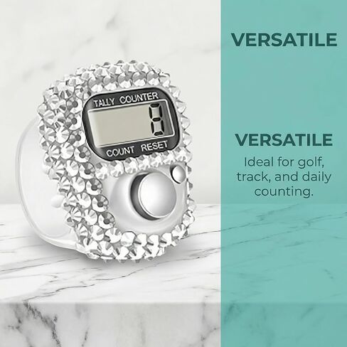 Electronic Tally Counter with Display, Resettable Portable Electronic Finger Counter for Golf, Track and Field, Lap Counting in Saudi Arabia