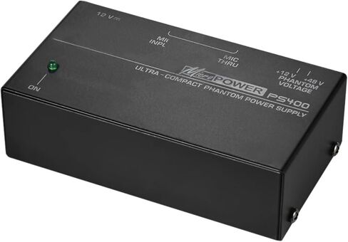 PS400 Phantom Power Universal Microphone Phantom Power Supply 12V/48V Ultra-Compact Condenser Input -110-240V Output -12V in Saudi Arabia