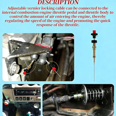 Heavy Duty Vernier Locking Throttle Cable Fits For Truck Equipment (VCGTX06) 6FT Adjustable Lock Cable Adjustable Locking Control Cable in Saudi Arabia