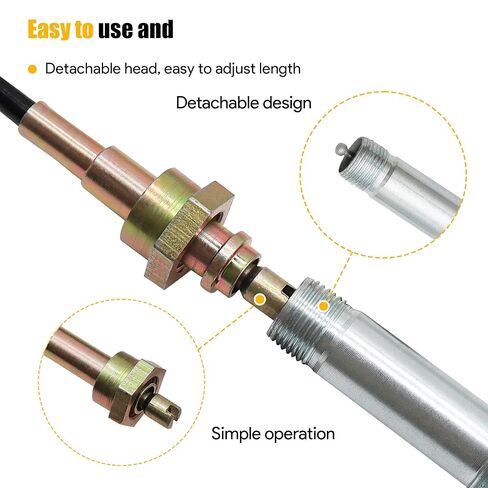 VCGTX06 6FT Heavy Duty Vernier Locking Throttle Cable Compatible with Household, Industrial and Commercial PTO and Dump Applications, with Detachable Cable Head in Kuwait