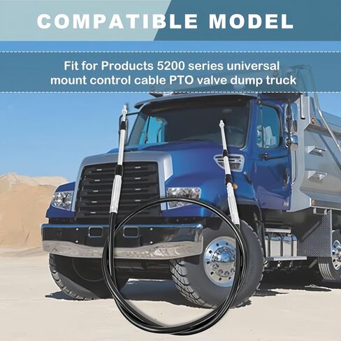 72" Universal Control Cable Fit for Products 5200 Series Universal Mount Control Cable PTO Valve Dump Truck 5203BBU072 in Kuwait