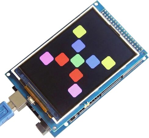 3.5-Inch TFT LCD Color Display for Arduino Mega, Mega 2560, Due, Giga R1 WiFi Boards, 16-Bit Parallel Interface, 65K Colors, 320x480 HD Resolution, ILI9486 Driver, Tutorials provided in Saudi Arabia
