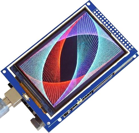 3.5-Inch TFT LCD Color Display for Arduino Mega, Mega 2560, Due, Giga R1 WiFi Boards, 16-Bit Parallel Interface, 65K Colors, 320x480 HD Resolution, ILI9486 Driver, Tutorials provided in Saudi Arabia