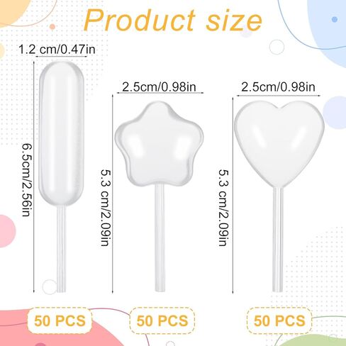 150 Pcs Pipetas para Postres, 4ml Mini Pipetas para Flan, 3 Shapes of Clear Pipettes for Cupcakes, Plastic Pipettes for Dessert Decorations, Birthday Party and Holiday Decoration in Saudi Arabia