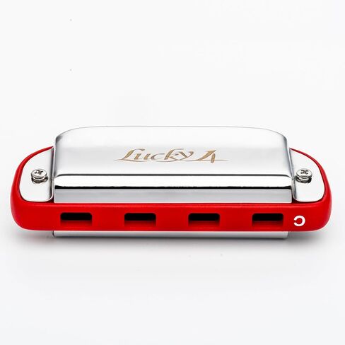 EAST TOP 4 Hole Blues Harmonica for All Levels, Beginners, Professionals and Students, Phosphor Bronze, Red, Easy Learning, as a Gift in Saudi Arabia