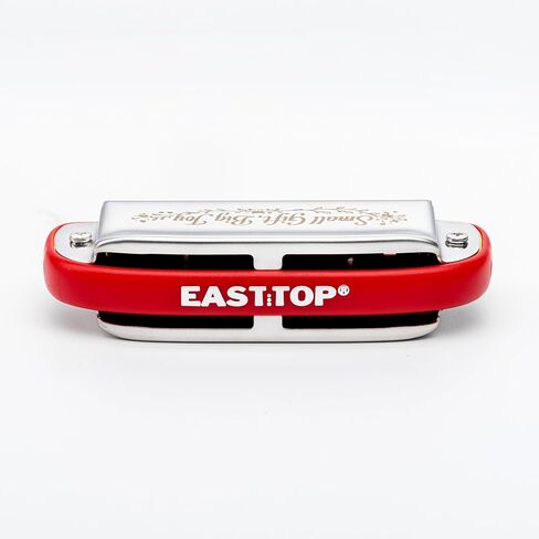 EAST TOP 4 Hole Blues Harmonica for All Levels, Beginners, Professionals and Students, Phosphor Bronze, Red, Easy Learning, as a Gift in Saudi Arabia