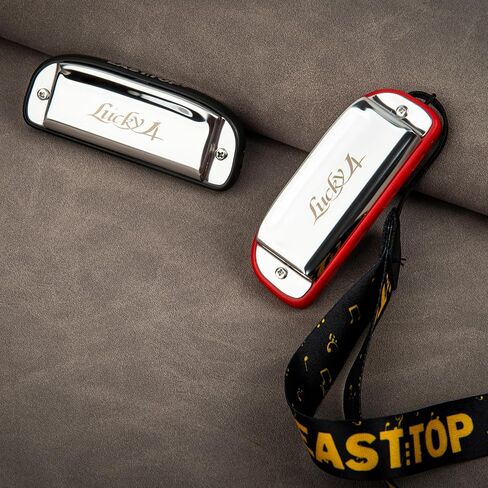 EAST TOP 4 Hole Blues Harmonica for All Levels, Beginners, Professionals and Students, Phosphor Bronze, Red, Easy Learning, as a Gift in Saudi Arabia