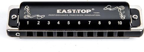 EAST TOP T008K 2.0 تحديث مفتاح هارمونيكا C، جهاز فم دياتوني ذو 10 فتحات مع حافظة بسحاب، هارمونيكا قياسية فاخرة لجميع المستويات والمهنيين والمبتدئين والطلاب، كهدية in Kuwait