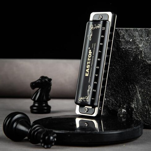 EAST TOP T008K 2.0 تحديث مفتاح هارمونيكا C، جهاز فم دياتوني ذو 10 فتحات مع حافظة بسحاب، هارمونيكا قياسية فاخرة لجميع المستويات والمهنيين والمبتدئين والطلاب، كهدية in Kuwait