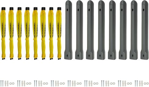 8 PCS Pop up Wet Floor Sign with Storage Tube, 20 Inch Wet Safety Warning Caution Cone Yellow Warning Sign for Commercial Stores Grocery Office Use,with Umbrella Frame in Saudi Arabia