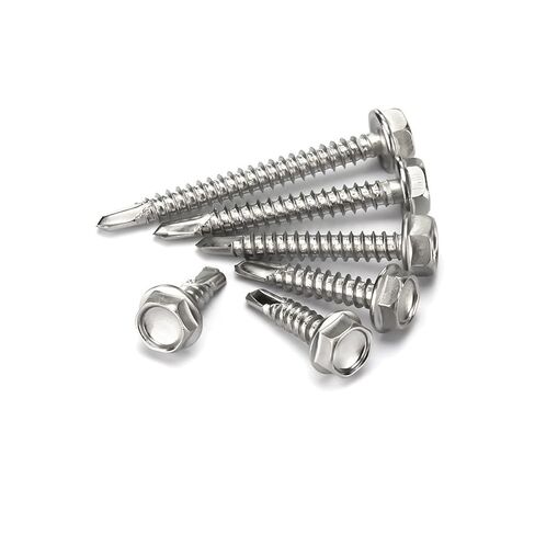 #8, #10, #12 Self Drilling Screws Hex Self Tapping Screws for Metal,410 Stainless Still, 160 pcs Sheet Metal Screws Assortment kit in Saudi Arabia