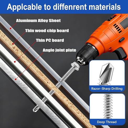 Taiss 840 قطعة #8#10#12#14 براغي ذاتية اللصق للمعادن، 410 براغي معدنية من الفولاذ المقاوم للصدأ عالية القوة، براغي معدنية سريعة الصفائح، رأس غسالة سداسية ذاتي الحفر مع 420 قطعة من الغسالة المطاطية in Kuwait