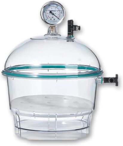 Polycarbonate Vacuum Desiccator, 150/250mm Plastics Vacuum Dryer Jar, with Negative Pressure Gauge, Double Valve, for Storage, Drying, Storage (250ml) in Saudi Arabia
