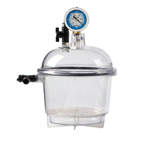 Vacuum Desiccator 150mm (5.9 inch) - Double Valves Glassware Lab Desiccator Dryer Jar for Moisture Control in Kuwait