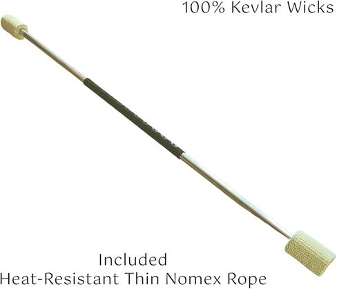 Fire Levitation Wand - 2" Kevlar Wick - 30" Length - Heat Resistant Nomex Rope in Saudi Arabia