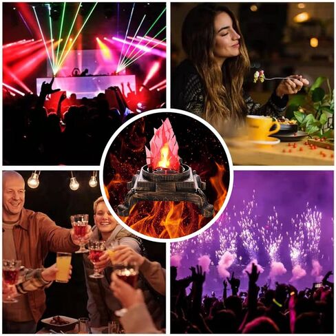 GULI Halloween 3W Prop LED Fake Fire Flame Effect Lamp Torch Night Light Artificial 3D Campfire Lamp for Christmas Festival Event Party Club Decor(6inches-Stand Led Flame Light) in Kuwait